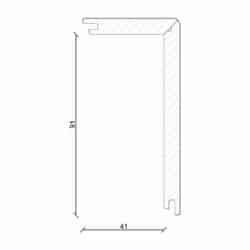 Rohrabdeckleiste FRA02 folienummantelt 41 x 91 mm Ahorn FOAH001, 240 cm