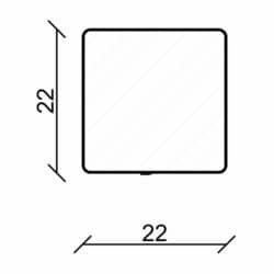 Quadratleiste SF250OC/FU194OC foliert 22 x 22 mm Weiß FOFA015, 240 cm