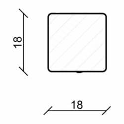 Quadratleiste SF219OC/FU193OC foliert 18 x 18 mm Weiß FOFA015, 240 cm