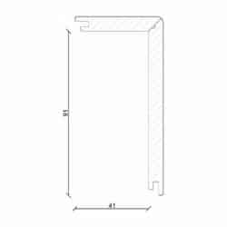 Rohrabdeckleiste FRA02 folienummantelt 41 x 91 mm Walnuß dunkel FOWA003, 240 cm