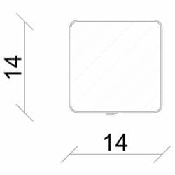 Quadratleiste SF326OC/FU192OC foliert 14 x 14 mm Weiß FOFA015, 240 cm