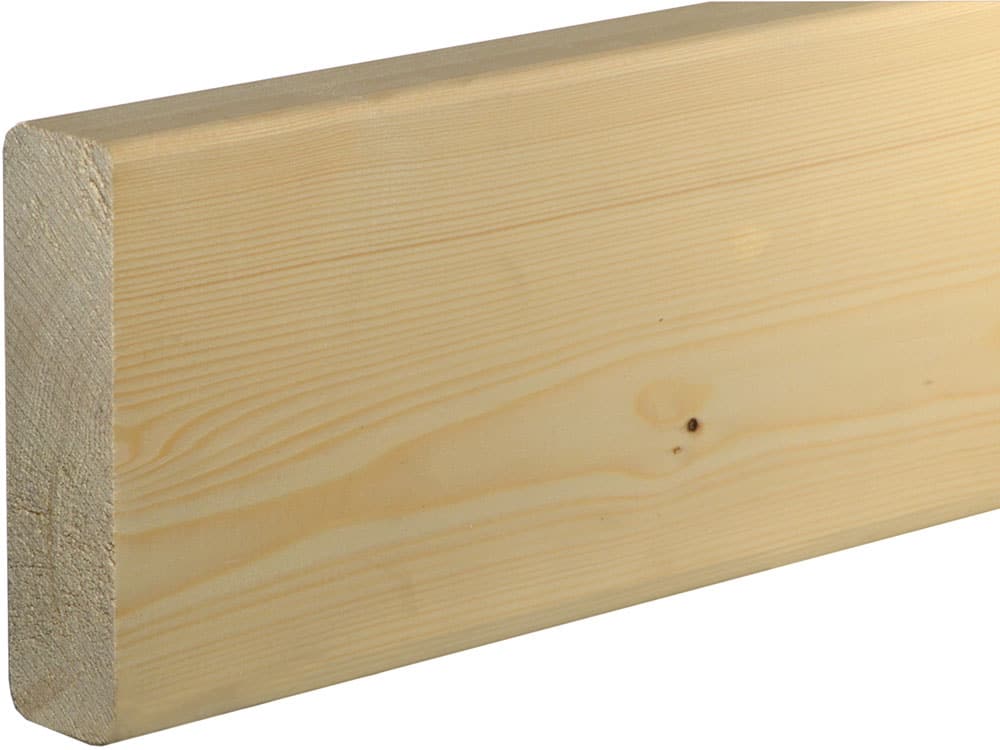 Rahmenholz gerundet 40 x 145 mm Fichte/Kiefer astig A roh, 240 cm