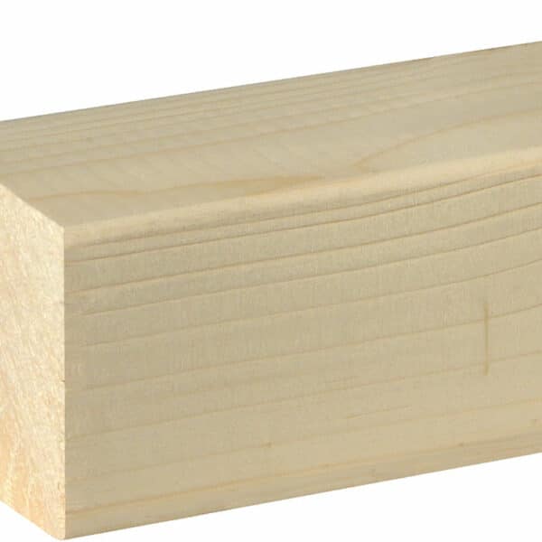 Rahmenholz gerundet 58 x 58 mm Fichte/Kiefer astig A roh, 240 cm