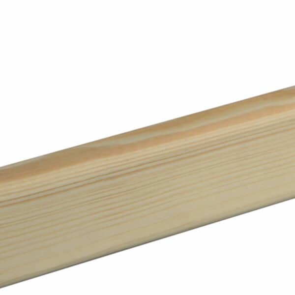 Rahmenholz gerundet 19 x 38 mm Fichte/Kiefer astig A roh, 240 cm
