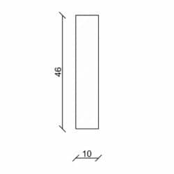 Flachleiste 10 x 46 mm