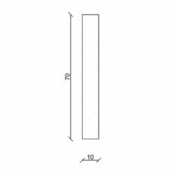 Flachleiste 10 x 70 mm
