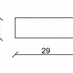 Flachleiste 10 x 29 mm