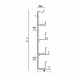 Clik-Fix 17 Montageschiene PVC weiß