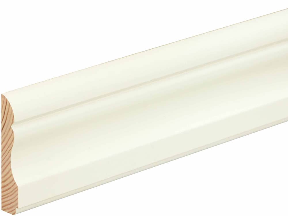 Bekleidungsleiste L0170, RAL9010 15 x 69 mm Fichte/Kiefer weiß lackiert, 220 cm