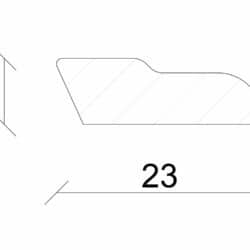 Profilleiste L0201, RAL9010 07 x 23 mm Fichte/Kiefer weiß lackiert, 240 cm