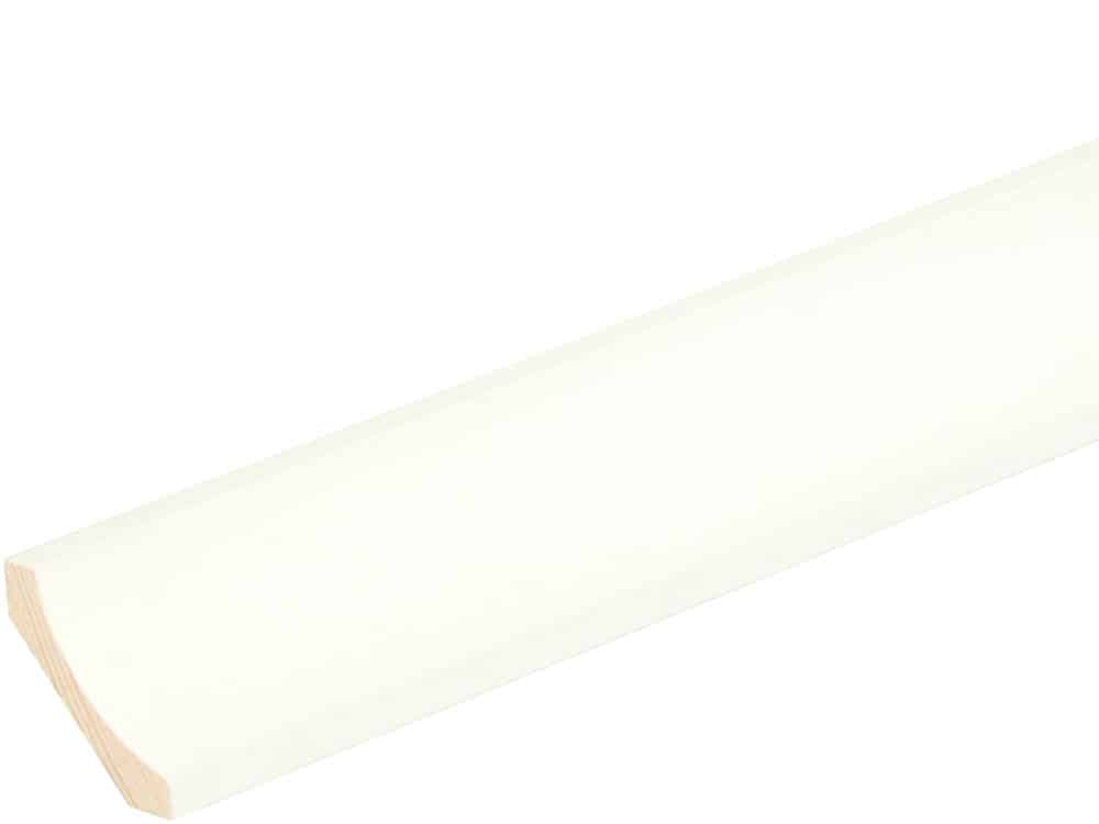Hohlkehlleiste L0181, RAL9010 29 x 29 mm Fichte/Kiefer weiß lackiert, 240 cm