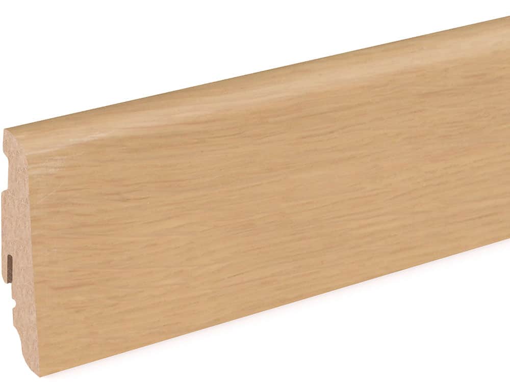 Sockelleiste SU060L MD furniert 19 x 58 mm Eiche FREI071 lackiert, 240 cm