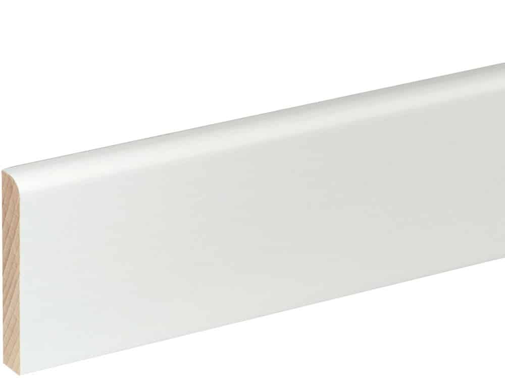 Sockelleiste S0602 9 x 60 mm Buche Weiß lackiert, 240 cm