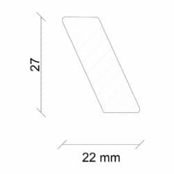 Sockelleiste S0010 9,4 x 33 mm Buche gedämpft, natur lackiert, 240 cm