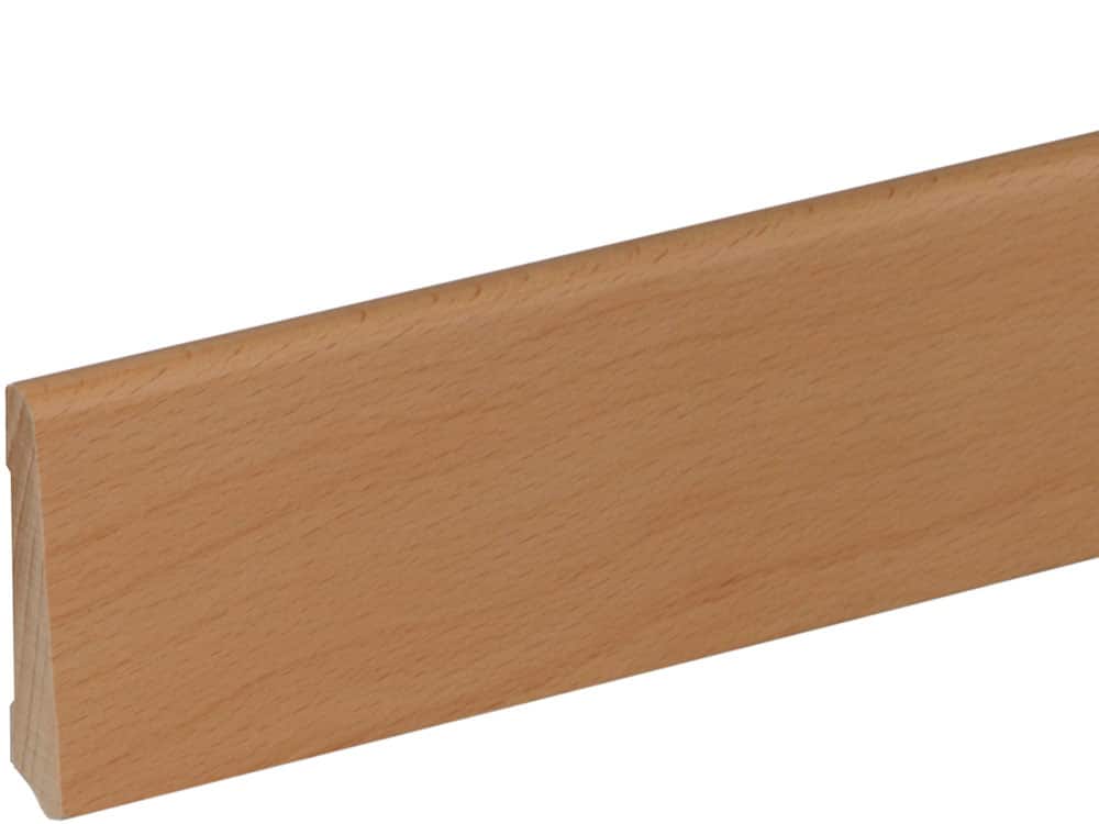 Sockelleiste S0601 Massiv GG 15-20 12 x 60 mm MH Buche gedämpft lackiert, 240 cm