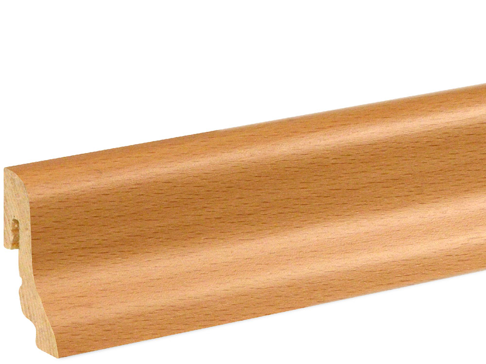 Sockelleiste SU018L FA furniert 18,5 x 38,5 mm Buche gedämpft FLBU084 lackiert, 250cm
