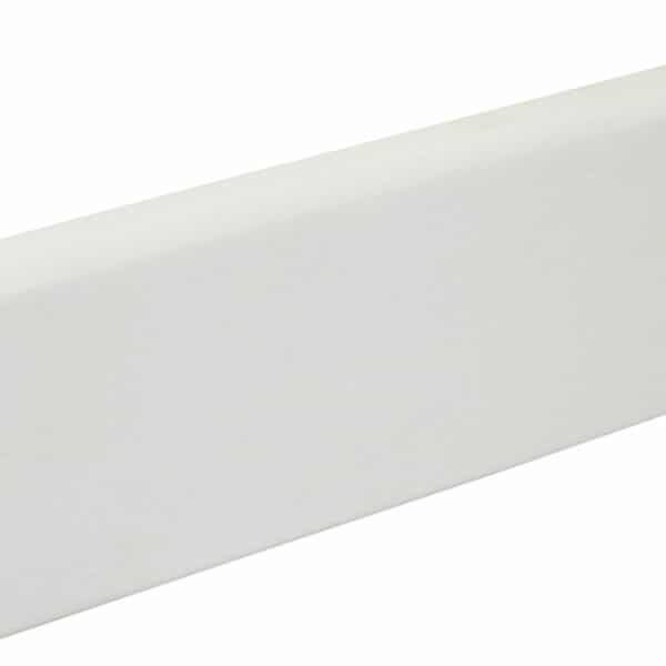 Sockelleiste S0602 9 x 60 mm Abachi weiß lackiert RAL9016, 240 cm