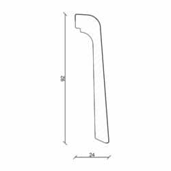 Sockelleiste FU123OC foliert 24 x 92 mm Weiß FOFA015, 240 cm
