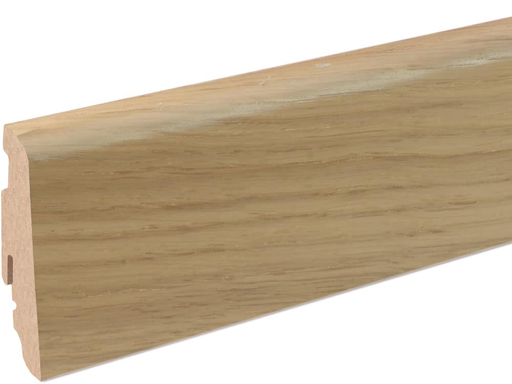 Sockelleiste SU060L MD furniert 19 x 58 mm Eiche limed FLEI162 lackiert, 240 cm