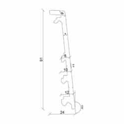 Sockelleiste FU123C für Clik-Fix 17 24 x 92 mm Weiß FOFA015, 240 cm