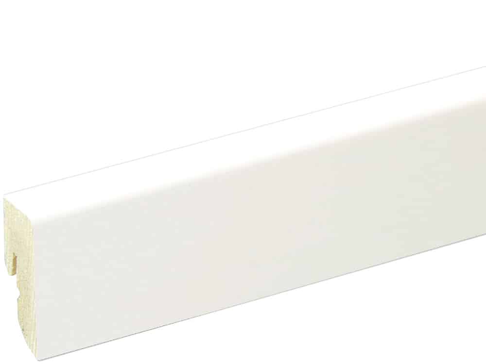 Sockelleiste SU047L FA foliert 16 x 40 mm Weiß RAL9016 FLFO004 lackiert, 250 cm