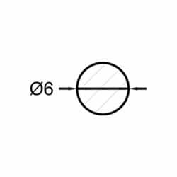 Rundstab glatt 6 mm Buche roh, 100 cm