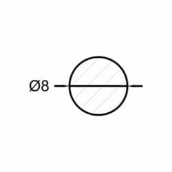 Rundstab glatt 8 mm Buche roh, 100 cm