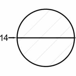 Rundstab glatt 14 mm Buche roh, 100 cm