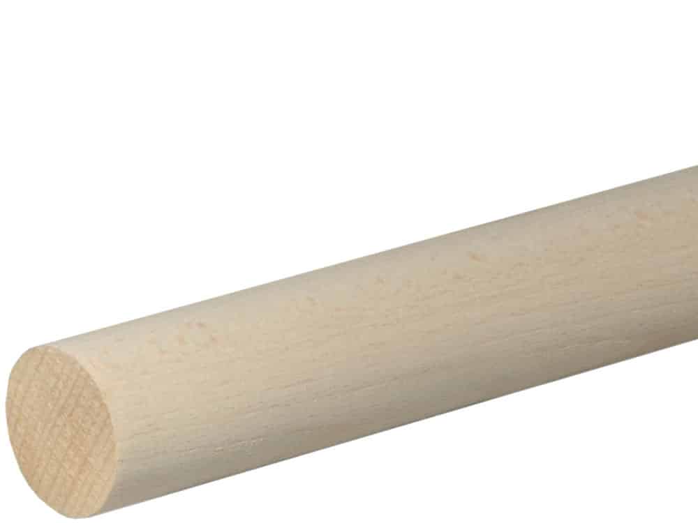 Rundstab glatt 30 mm Buche roh, 100 cm