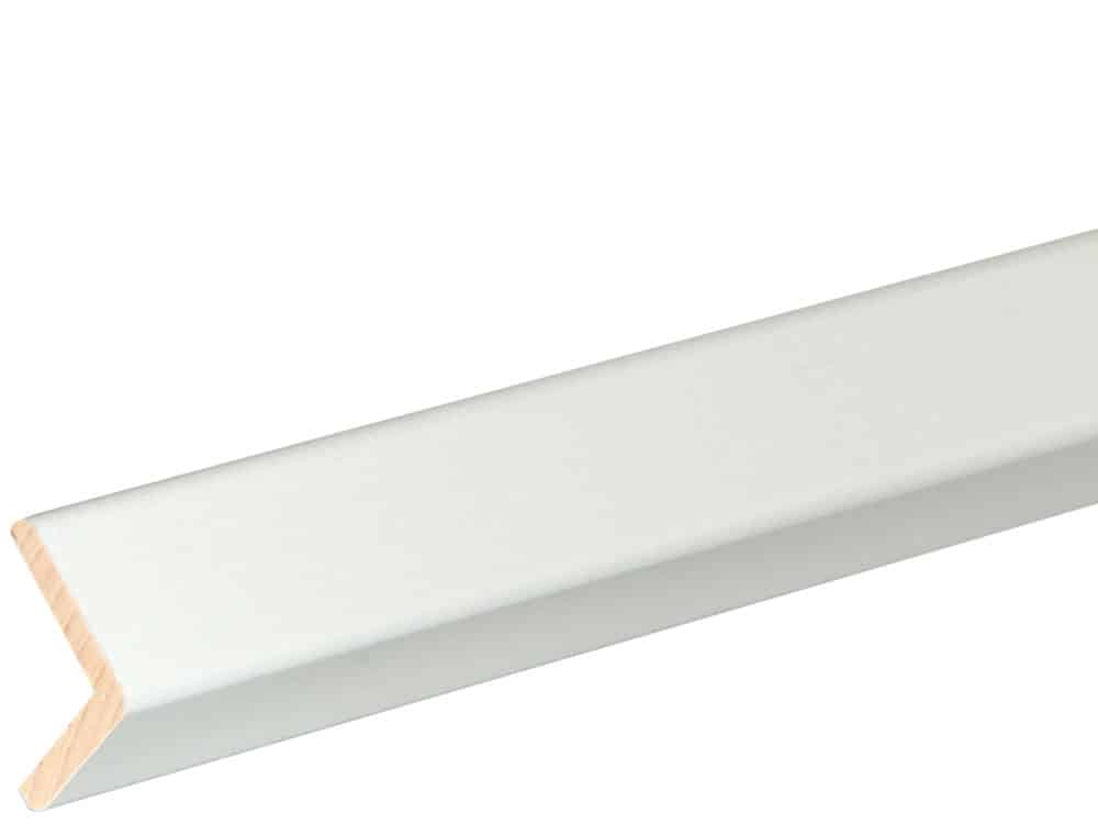 Winkelleiste 27 x 27 mm Buche Weiß lackiert, 240 cm