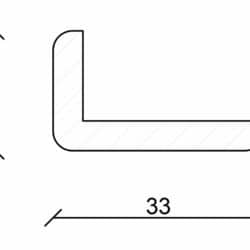 Winkelleiste 19 x 33 mm Buche Weiß lackiert, 240 cm