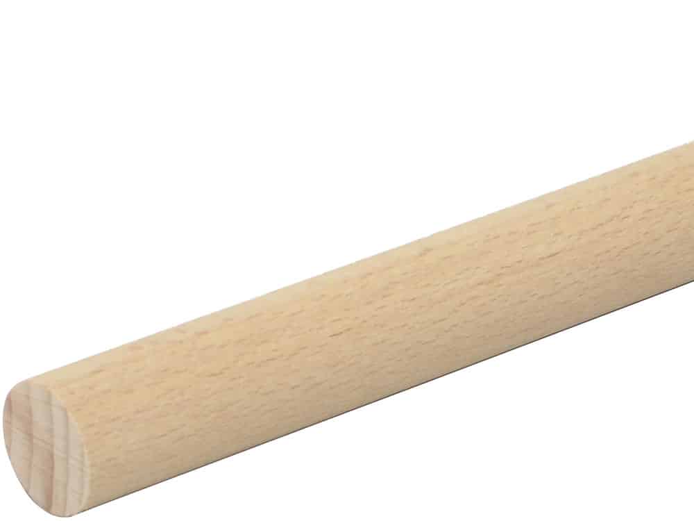 Rundstab gerillt 18 mm Buche roh, 100 cm