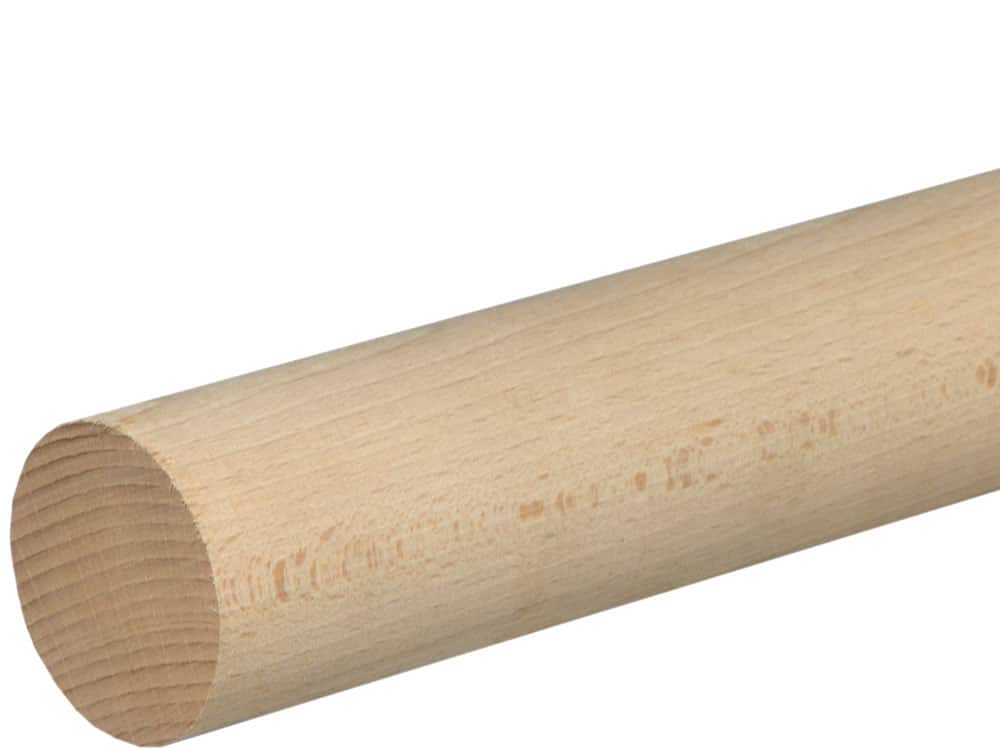 Rundstab glatt 50 mm Buche roh, 100 cm