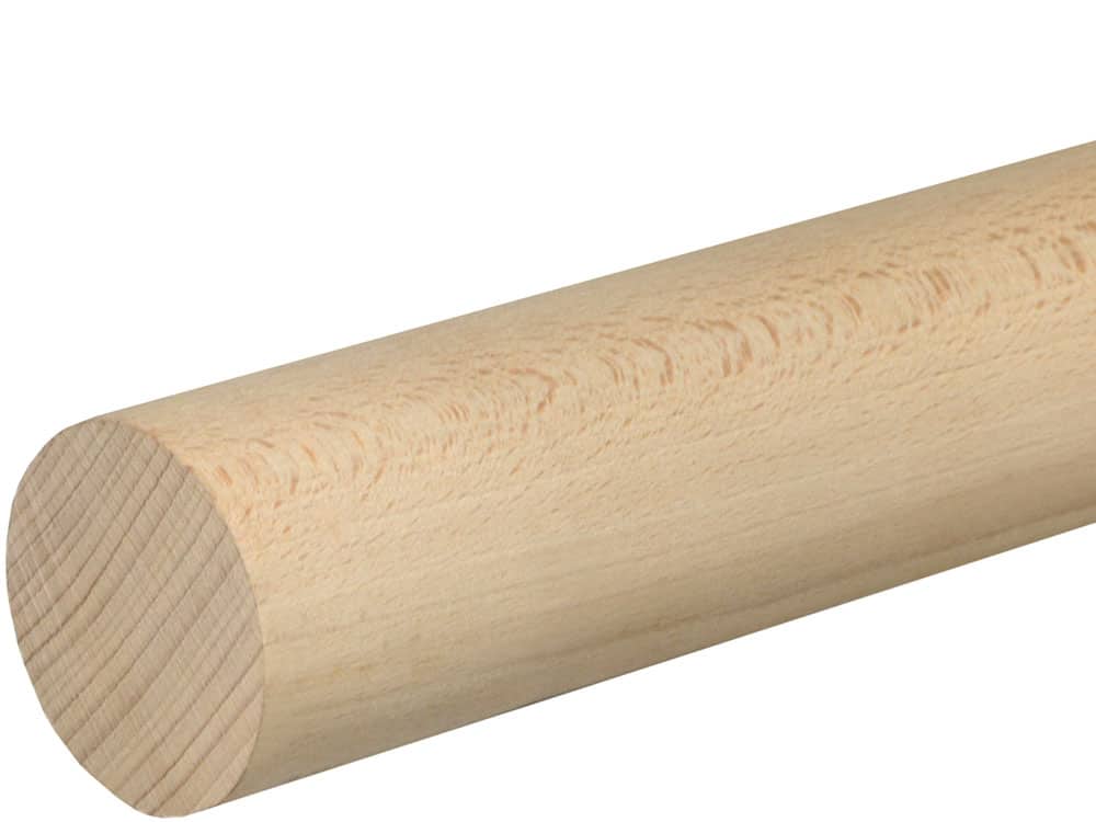 Rundstab glatt 60 mm Buche roh, 100 cm