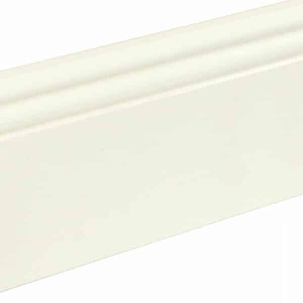 Sockelleiste profiliert L0114L, RAL9010 18 x 115 mm Fichte/Kiefer weiß lackiert, 240 cm