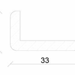 Winkelleiste L0182, RAL9010 19 x 33 mm Fichte/Kiefer weiß lackiert, 240 cm