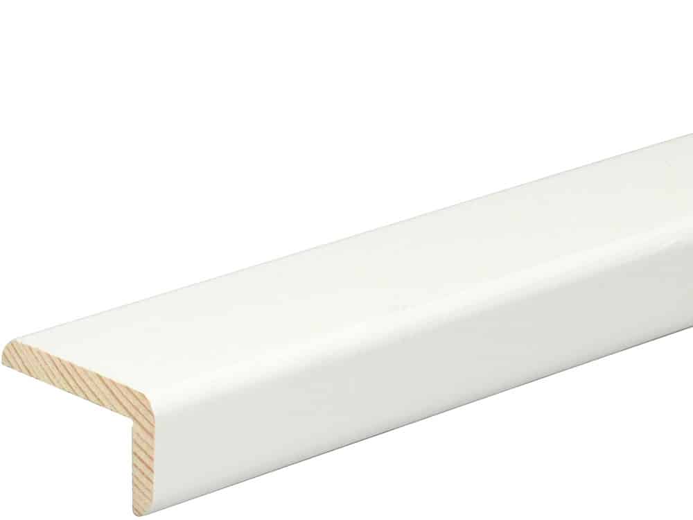 Winkelleiste L0182, RAL9010 19 x 33 mm Fichte/Kiefer weiß lackiert, 240 cm