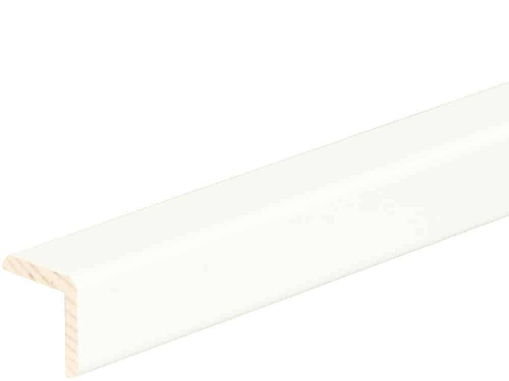 Winkelleiste L0183, RAL9010 28 x 28 mm Fichte/Kiefer weiß lackiert, 240 cm